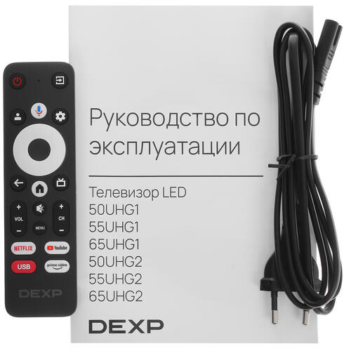 Купить 65" (164 см) Телевизор DEXP 65UHG1 черный  5410389. Характеристики, отзывы и цены в Донецке