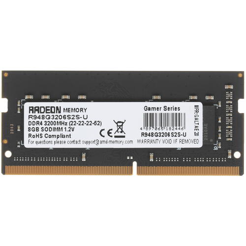 Купить Оперативная память SODIMM AMD Radeon R9 [R948G3206S2S-U] 8 ГБ  4717439. Характеристики, отзывы и цены в Донецке