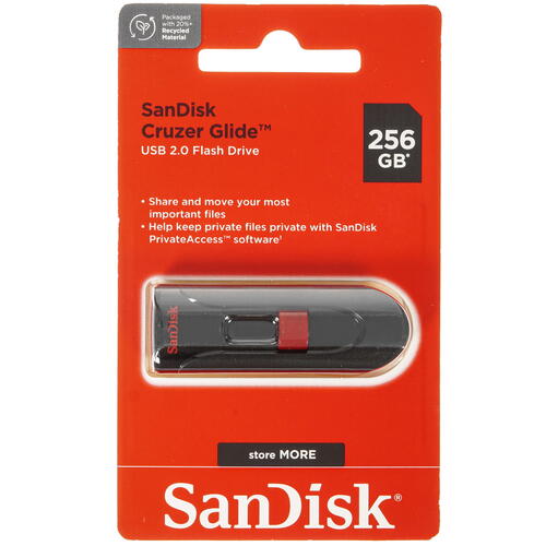 Купить Память USB Flash 256 ГБ SanDisk Cruzer Glide [SDCZ60-256G-B35]  9050942. Характеристики, отзывы и цены в Донецке