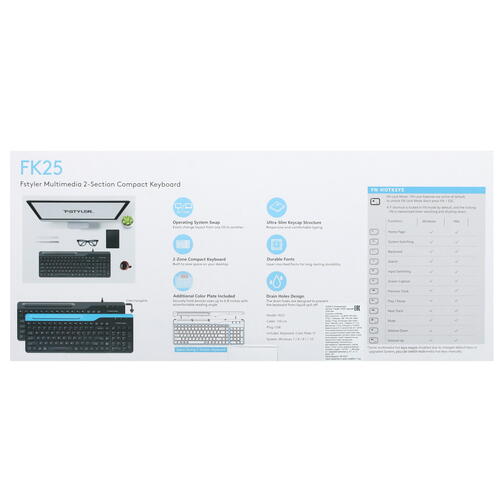 Купить Клавиатура  проводная A4Tech Fstyler FK25  4888860. Характеристики, отзывы и цены в Донецке
