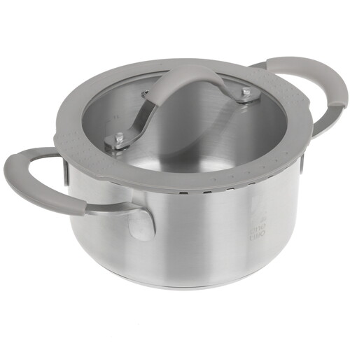 Купить Кастрюля OneTwo Sapphire O3SC15 1.5 л 16 см серебристый  9204312. Характеристики, отзывы и цены в Донецке