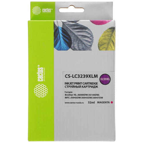 Купить Картридж Cactus CS-LC3239XLM пурпурный  9914038. Характеристики, отзывы и цены в Донецке