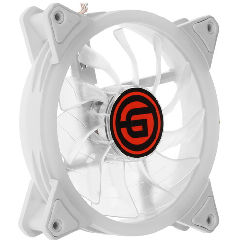 Купить Вентилятор GiNZZU 12LW4 [LED12LW4] белый  9230094. Характеристики, отзывы и цены в Донецке
