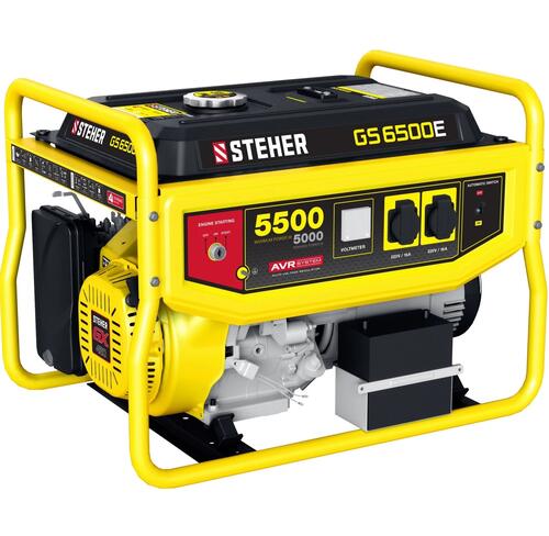 Купить Электрогенератор   бензиновый STEHER GS-6500Е  5307662. Характеристики, отзывы и цены в Донецке