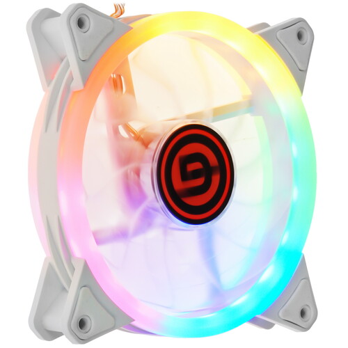 Купить Вентилятор GiNZZU 12LW4 [LED12LW4] белый  9230094. Характеристики, отзывы и цены в Донецке