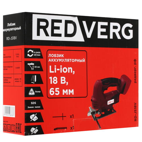Купить Электрический лобзик RedVerg RD-JS18V Li-Ion 18V , Без ЗУ, Без АКБ  8168814. Характеристики, отзывы и цены в Донецке