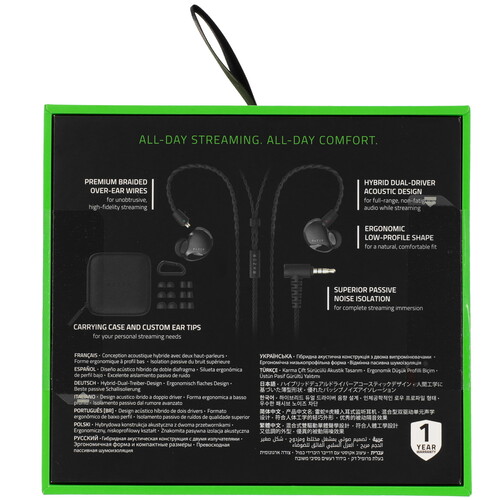 Купить Проводные наушники Razer Moray черный  5483359. Характеристики, отзывы и цены в Донецке