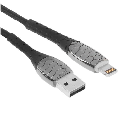 Купить Кабель круглый BY Lightning 8-pin - USB 2.0 Type-A черный 1 м  9201240. Характеристики, отзывы и цены в Донецке
