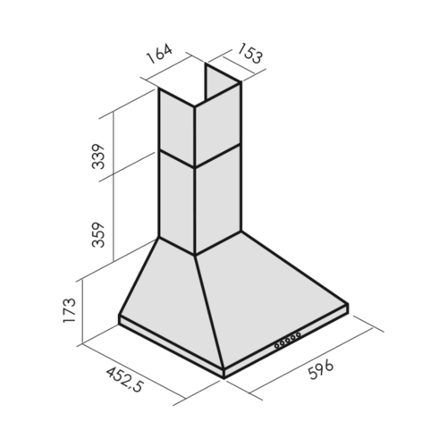 Купить Вытяжка каминная MBS LAURUS 160 белый  5322834. Характеристики, отзывы и цены в Донецке