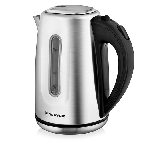 Купить Электрочайник BRAYER BR1014 серебристый  8194660. Характеристики, отзывы и цены в Донецке