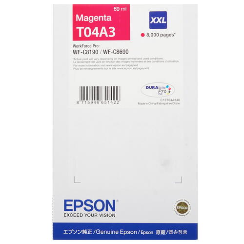 Купить Картридж Epson T04A3 пурпурный  1699143. Характеристики, отзывы и цены в Донецке