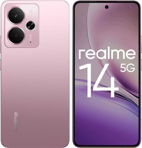 Купить 6.67" Смартфон realme 14 256 ГБ розовый  5621436. Характеристики, отзывы и цены в Донецке