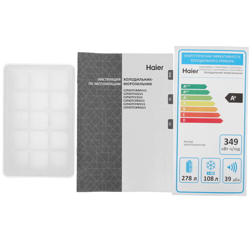 Купить Холодильник с морозильником   Haier C2F637CWRGU1 белый  5463913. Характеристики, отзывы и цены в Донецке