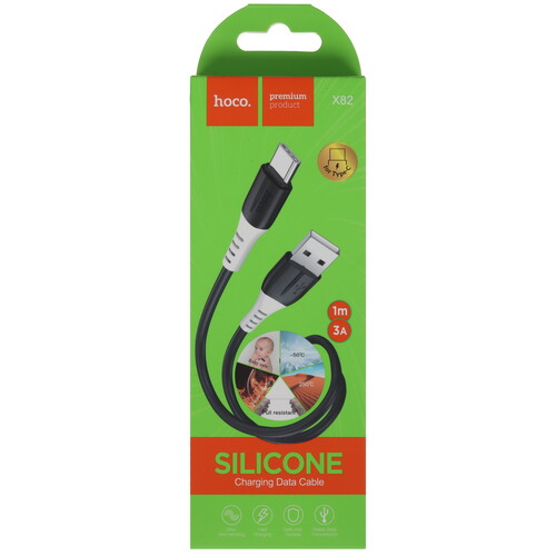 Купить Кабель круглый Hoco USB Type-C - USB 2.0 Type-A черный 1 м  5475041. Характеристики, отзывы и цены в Донецке