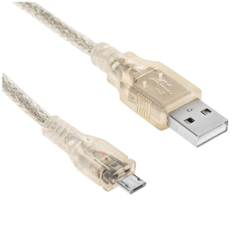 Купить Кабель круглый Cablexpert micro USB - USB 2.0 Type-A прозрачный 1.8 м  5485467. Характеристики, отзывы и цены в Донецке