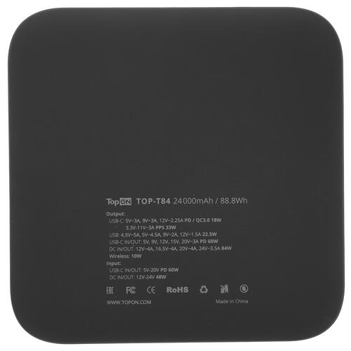 Купить Портативный аккумулятор TopON TOP-T84 черный  5401172. Характеристики, отзывы и цены в Донецке