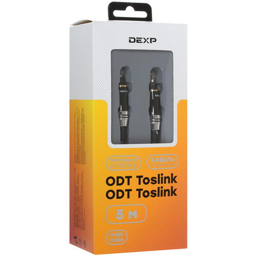 Купить Кабель оптический  DEXP ODT Toslink - ODT Toslink черный  1384198. Характеристики, отзывы и цены в Донецке