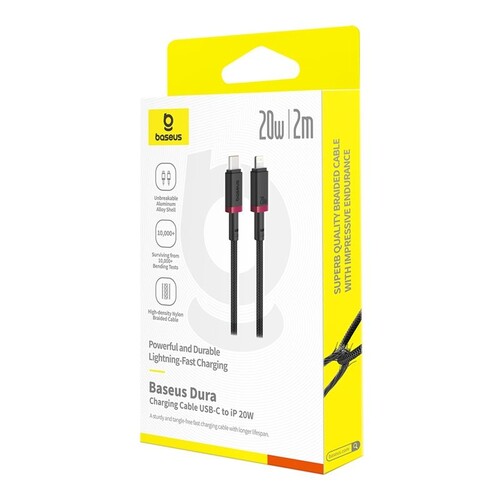 Купить Кабель круглый Baseus Lightning 8-pin - USB Type-C красный 2 м  5627542. Характеристики, отзывы и цены в Донецке