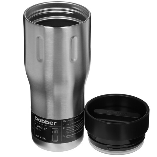 Купить Термокружка Bobber Tumbler-470 серебристый  4812947. Характеристики, отзывы и цены в Донецке
