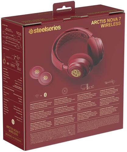 Купить Беспроводные/проводные наушники SteelSeries Arctis Nova 7 красный 2024  5450128. Характеристики, отзывы и цены в Донецке