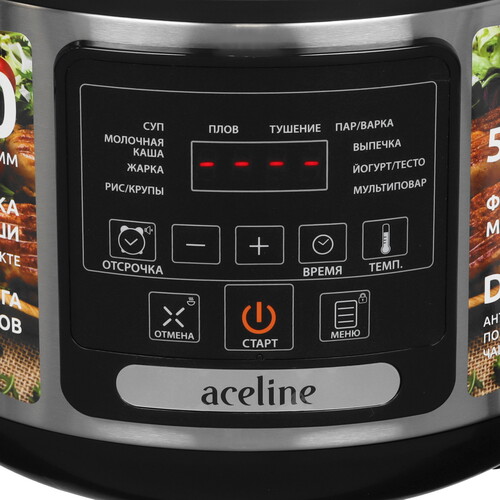 Купить Мультиварка Aceline AMC553L черный  5453485. Характеристики, отзывы и цены в Донецке
