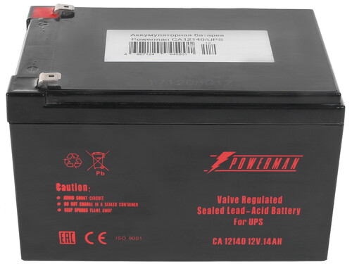 Купить Аккумуляторная батарея для ИБП POWERMAN 12V/14AH  1163342. Характеристики, отзывы и цены в Донецке