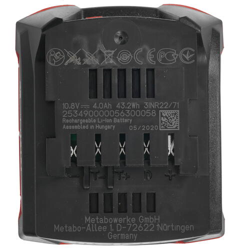 Купить Аккумулятор Metabo 12V/4.0Ah LiHD  5303549. Характеристики, отзывы и цены в Донецке