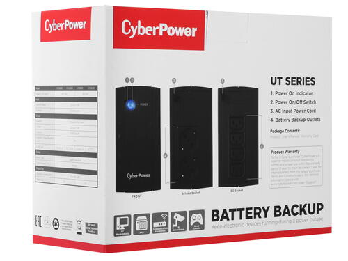 Купить ИБП CyberPower UTC850EI  1228963. Характеристики, отзывы и цены в Донецке