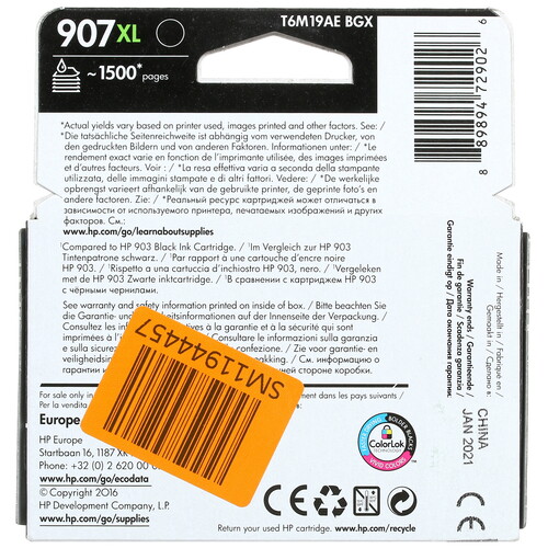 Купить Картридж HP 907XL (T6M19AE) черный  7981782. Характеристики, отзывы и цены в Донецке