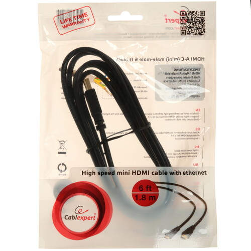 Купить Кабель однонаправленный Cablexpert HDMI - mini HDMI, 1.8 м  8129688. Характеристики, отзывы и цены в Донецке