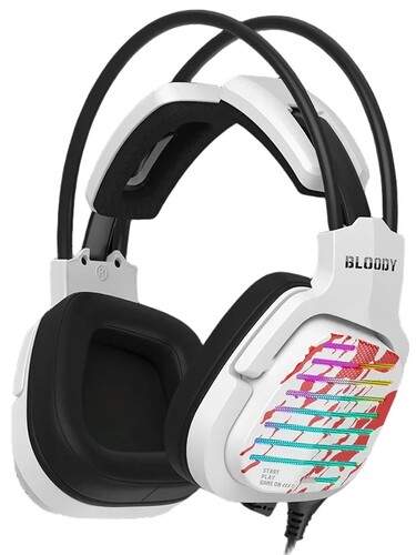 Купить Проводные наушники A4Tech Bloody G565 белый 2025  5613419. Характеристики, отзывы и цены в Донецке