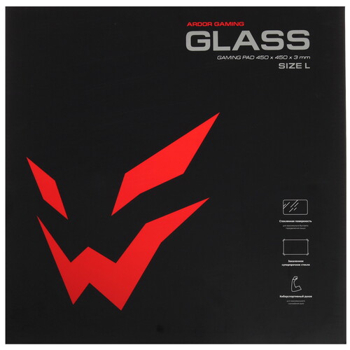 Купить Коврик ARDOR GAMING Glass (L) черный  9237964. Характеристики, отзывы и цены в Донецке