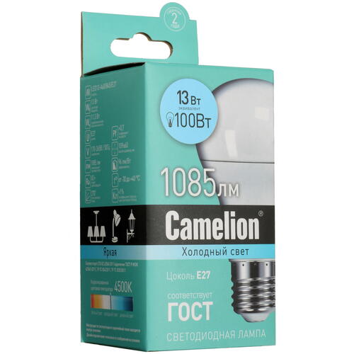Купить Лампа светодиодная Camelion LED A60-13w-845-E27  1113568. Характеристики, отзывы и цены в Донецке