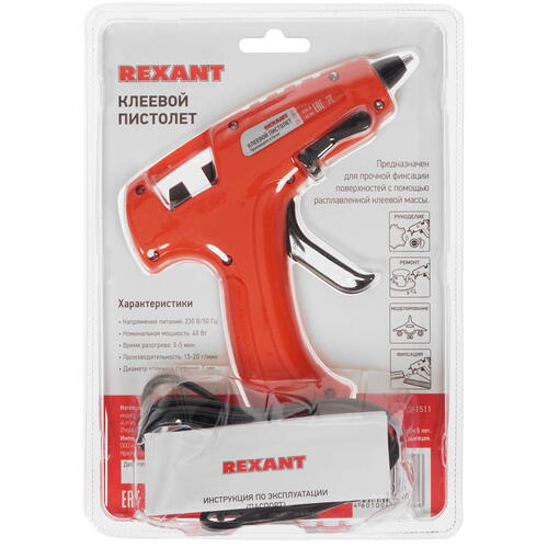 Купить Клеевой пистолет Rexant 12-1511  8169929. Характеристики, отзывы и цены в Донецке