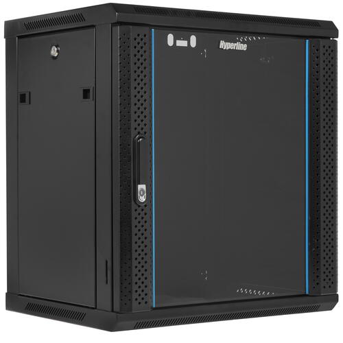 Купить Шкаф коммутационный Hyperline [TWB-1245-GP-RAL9004]  4710649. Характеристики, отзывы и цены в Донецке