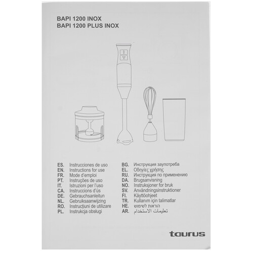 Купить Блендер погружной Taurus Bapi 1200 Plus Inox черный  9168818. Характеристики, отзывы и цены в Донецке