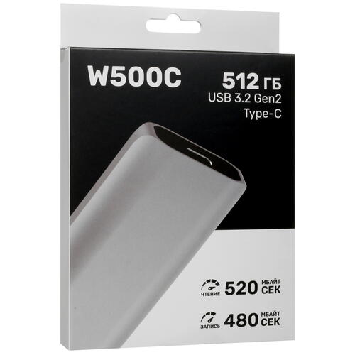 Купить 512 ГБ Внешний SSD DEXP W500C  5436418. Характеристики, отзывы и цены в Донецке