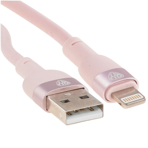 Купить Кабель круглый BY Lightning 8-pin - USB 2.0 Type-A розовый 1 м  5482119. Характеристики, отзывы и цены в Донецке