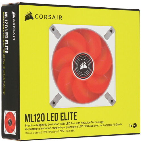 Купить Вентилятор Corsair ML120 LED ELITE  5610085. Характеристики, отзывы и цены в Донецке