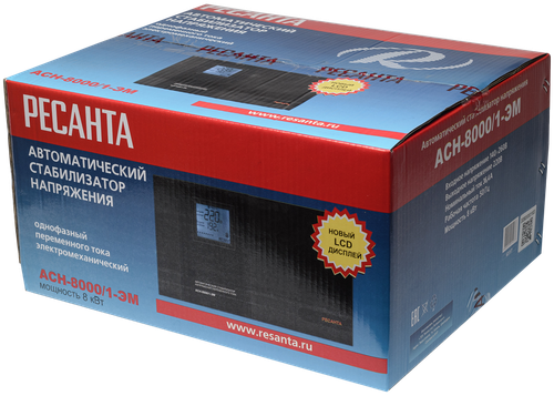 Купить Стабилизатор напряжения Ресанта АСН-8000/1-ЭМ  7900721. Характеристики, отзывы и цены в Донецке