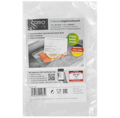 Купить Пакеты для вакуумного упаковщика CASO 3 Sterne 20*30  9297236. Характеристики, отзывы и цены в Донецке