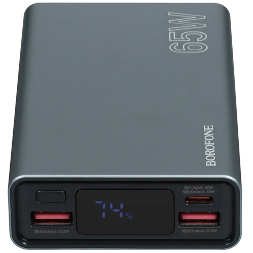 Купить Портативный аккумулятор Borofone BJ40 серый  5456244. Характеристики, отзывы и цены в Донецке