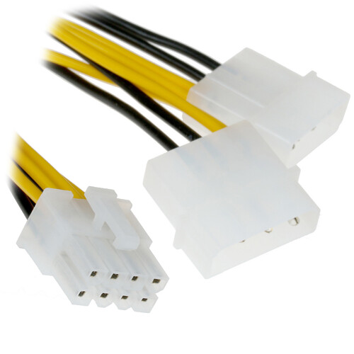 Купить Переходник для блока питания FinePower 2xMolex(M) - EPS 8pin(F)  1345790. Характеристики, отзывы и цены в Донецке