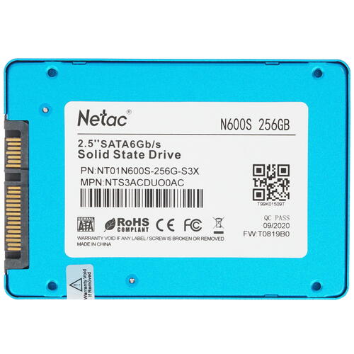 Купить 256 ГБ 2.5" SATA накопитель Netac N600S [NT01N600S-256G-S3X]  4715953. Характеристики, отзывы и цены в Донецке