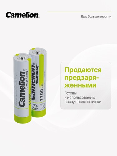 Купить Аккумулятор Camelion NH-AAA1100BP2 1100 мА*ч  9105773. Характеристики, отзывы и цены в Донецке