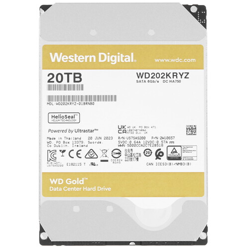 Купить 20 ТБ Жесткий диск Western Digital Gold  5622506. Характеристики, отзывы и цены в Донецке