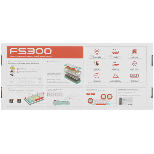 Купить Клавиатура  проводная A4Tech Fstyler FS300  5600918. Характеристики, отзывы и цены в Донецке