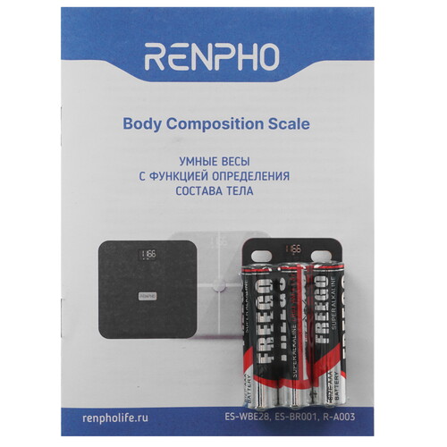 Купить Весы Renpho Elis Aspire WiFi Body Scale ES-WBE28 черный  9163266. Характеристики, отзывы и цены в Донецке