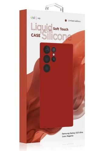 Купить Накладка  VLP Liquid Silicone Case для Samsung Galaxy S23 Ultra красный  5412121. Характеристики, отзывы и цены в Донецке