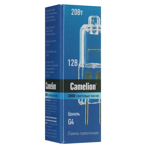 Купить Галогеновая лампа Camelion G4/JC/20W/12V  5644321. Характеристики, отзывы и цены в Донецке
